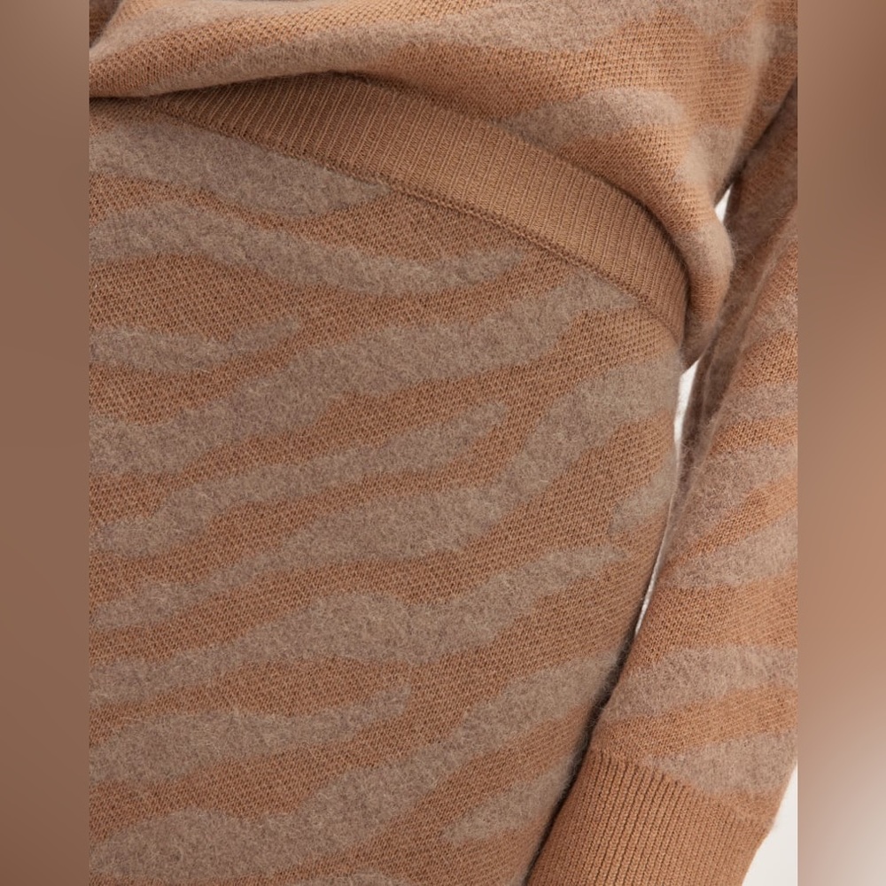 EVERLANE The Alpaca Tiger Jacquard Skirt XS - Picture 5 of 8
